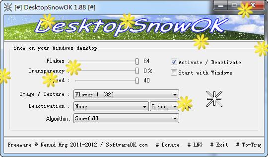 Desktop SnowOK,屏保软件,屏保