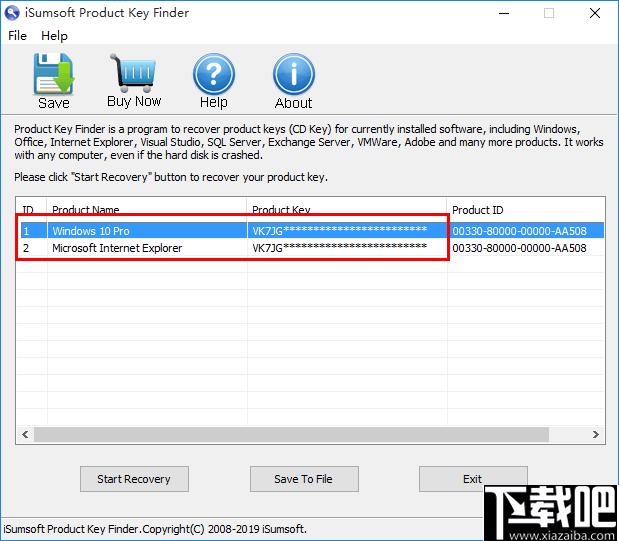 iSumsoft Product Key Finder下载,密钥查找,密码恢复